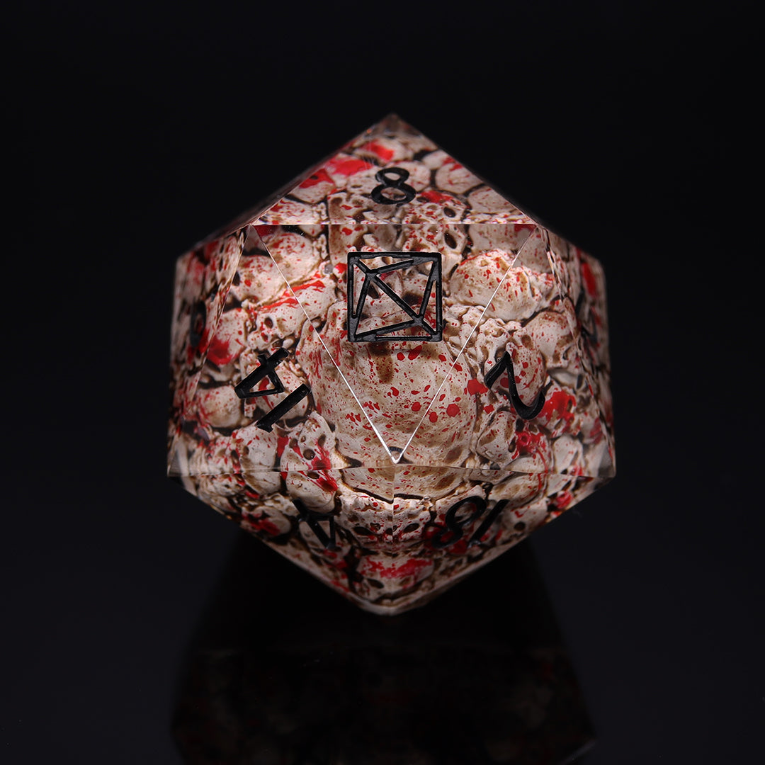 a) D20 "Pile of Skulls" CUSTOM 30mm/1.18" (MTO)