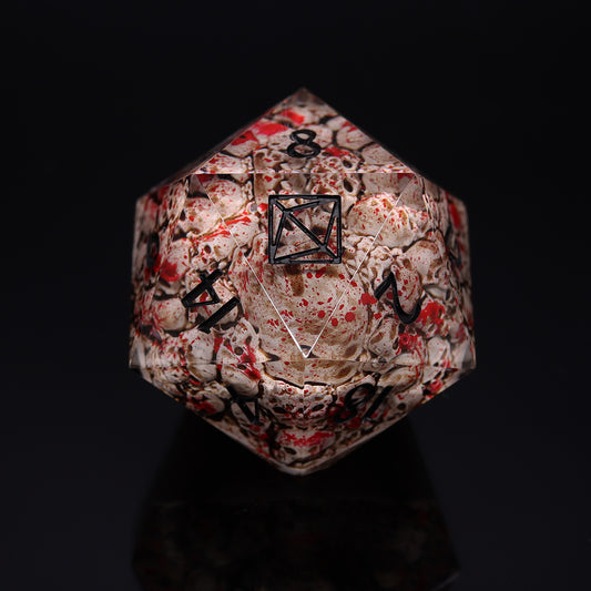 D20 Pile of Skulls 30mm/1.18" (bonesplash/black)
