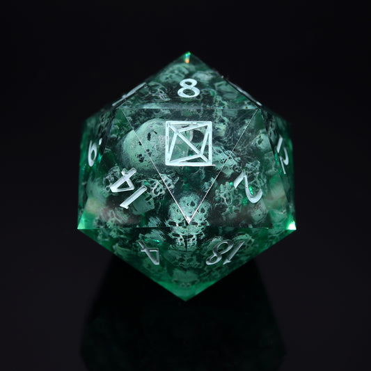 D20 Pile of Skulls 30mm/1.18" (emerald/green)